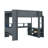 Wooden Full Size Loft Bed For Gaming, Equipped With Desk, Multiple Storage Shelves, And Charging Station