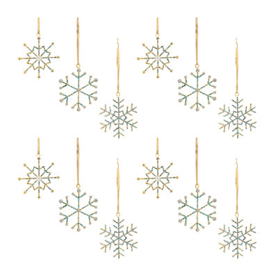 Jeweled Metal Snowflake Ornament