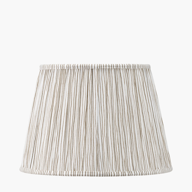Pleated Cotton Lamp Shade, 31cm H x 45cm W x 45cm D, Natural