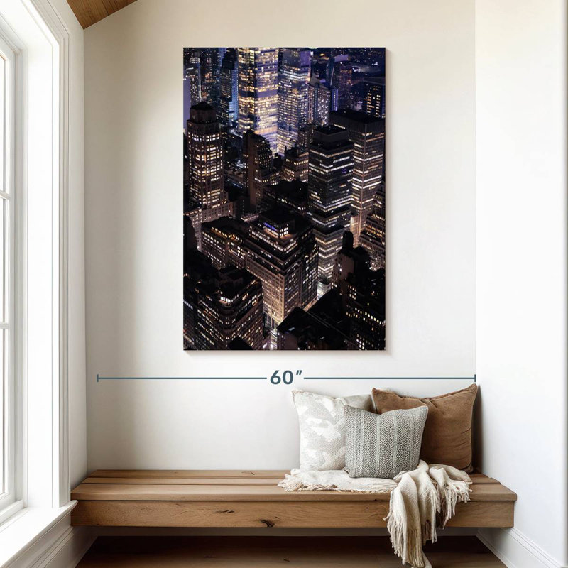 Lilie New York la nuit, H 48 po x l 32 po