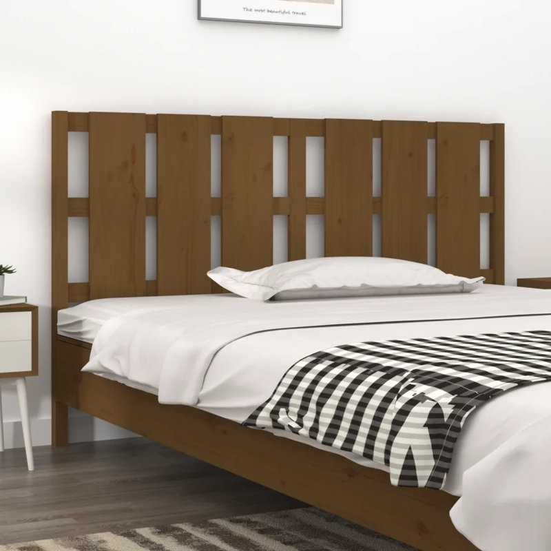 Dishon Solid Wood Headboard, Double (4'6), Honey Brown