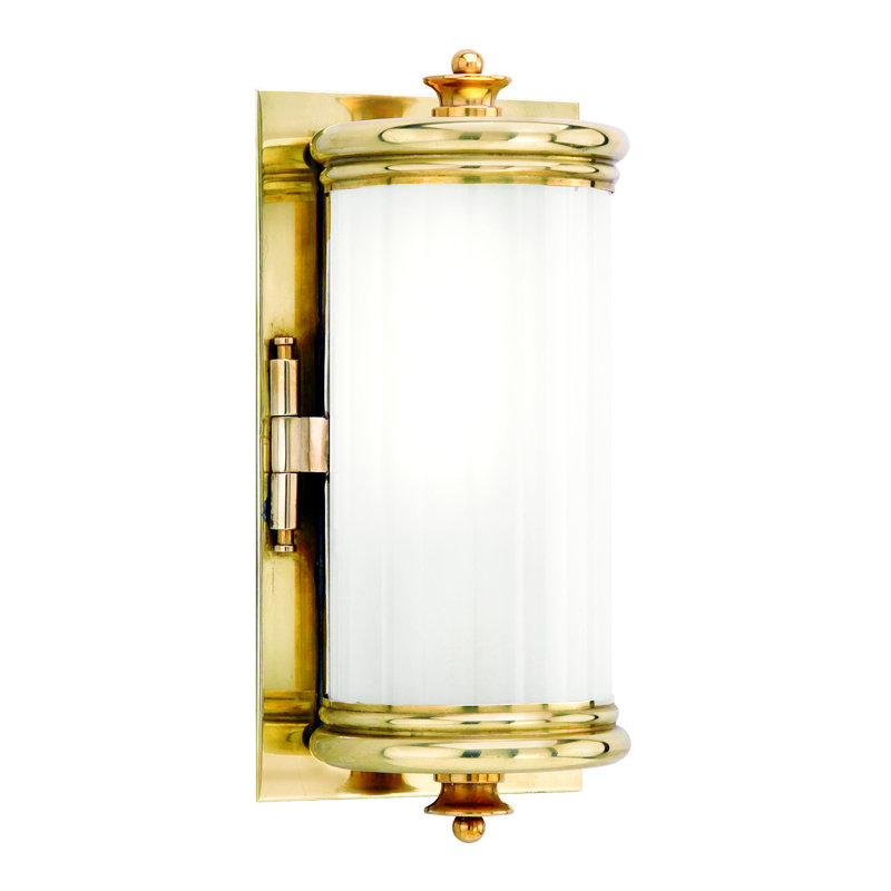 Bristol Flush Mounted Sconce, Aged Brass