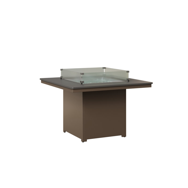 Table de salle à manger Berlin Gardens, Plateau martelé en acier inoxydable avec base en 