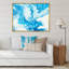 Encre liquide bleue et blanche I, reproduction sur toile-67389931-67389926