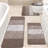 4 Piece Soft Absorbent Microfiber Bath Rug Set with Non-Slip Backing-1750182404