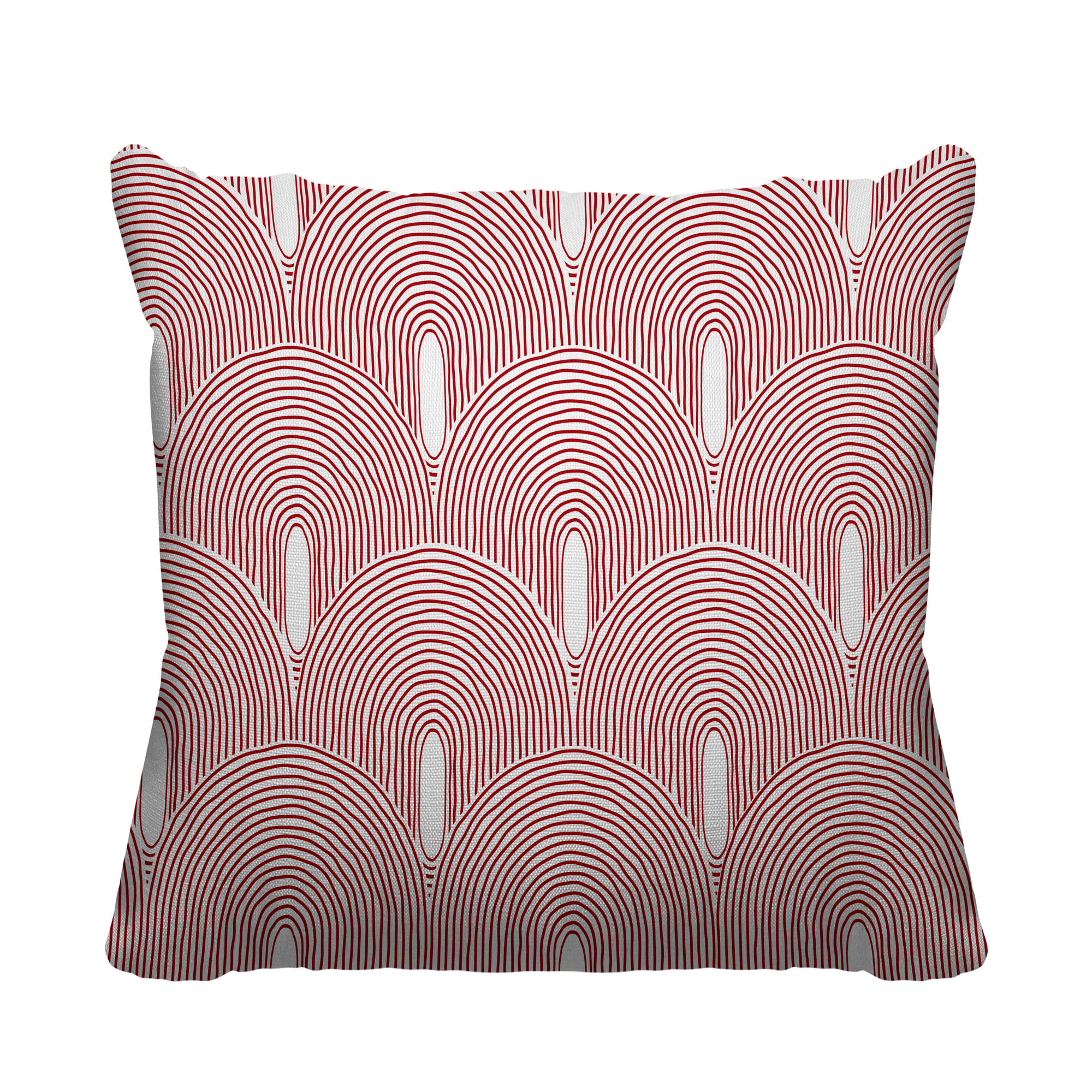 Limpo Starburst Spun Polyester Indoor/Outdoor Throw Pillow, 16"H x 16"W, Red, Square