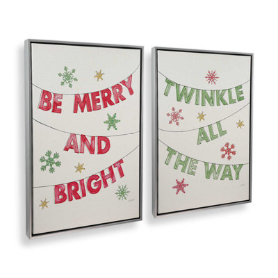 Twinkle All The Way, ensemble de 2 impressions sur toile