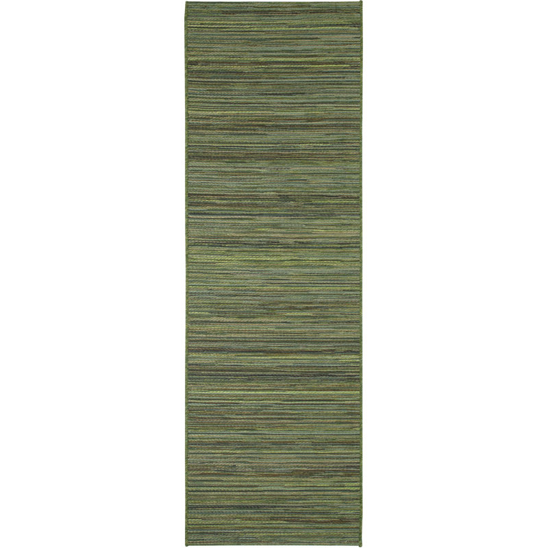 Adna Striped Flatweave Indoor / Outdoor Area Rug, Runner 60 x 200cm