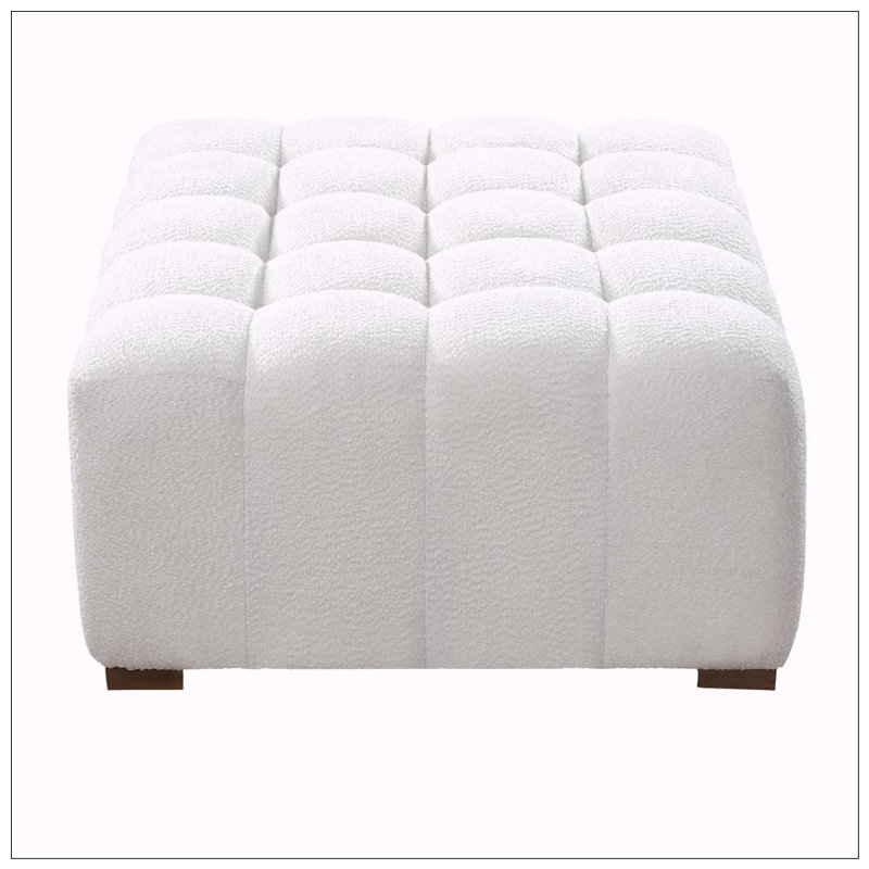 White Boucle Multipurpose Ottoman