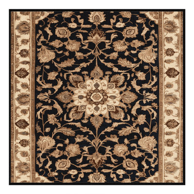 Tapis brun lavable à la machine