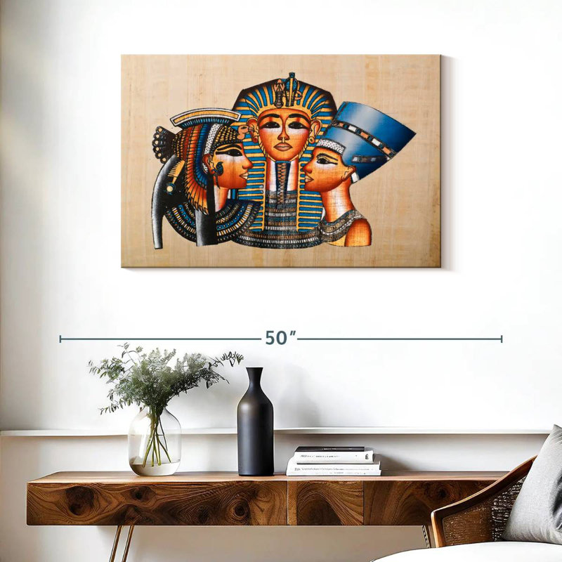 Leisha King Tut et Néfertiti, H 24 po x l 36 po