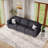 Vevey 3-Seat Corduroy 83.4'' Wide Sectional Storage Sofa Lounge Apartment Couch-502698922