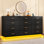 Commode 12 tiroirs avec lumières DEL et station de charge pour chambre à coucher, salon, entrée et couloir
