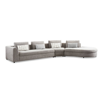 Modern L-Shaped Sectional Sofa with Chaise Lounge