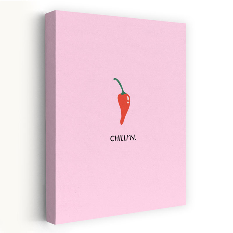 Art mural contemporain abstrait Chillin Chili Pepper, H 36 po x l 24 po