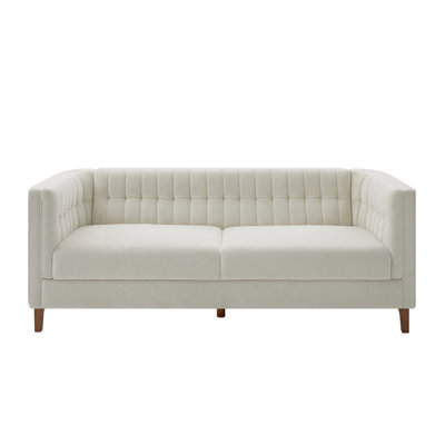 Upholstered 3-Seater Brucker with Curved Armrests