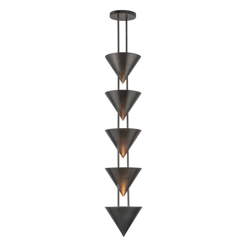 Versus 10-in Brass Pendant, 10, Silver