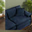 Spacieux canapé en chenille moderne, fauteuil rembourré pour le salon
