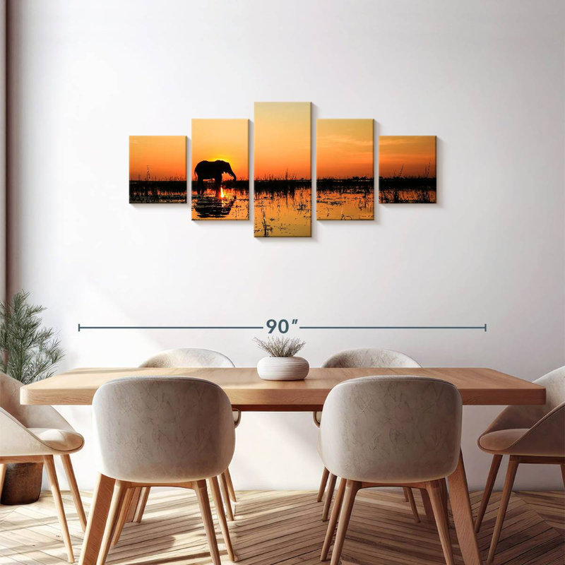 Elephant River, 30" H x 68" W