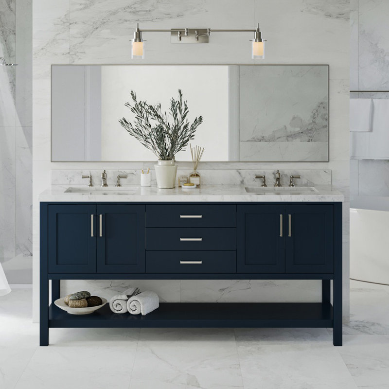 Magnolia Bath Vanity Rectangular Basin S073DCWRV, Midnight Blue