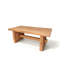 Table basse de 47,24 po fabriquée à partir de bois massif naturel sélectionné, conservant le grain du bois naturel avec des tons de bois chaleureux et rustiques.