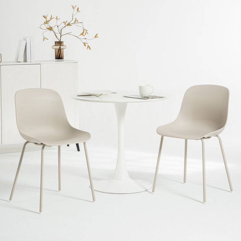 Meli Armless Dining Chairs, Cream