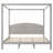 Wooden Canopy Platform Bed with Headboard and Support Legs-809710684
