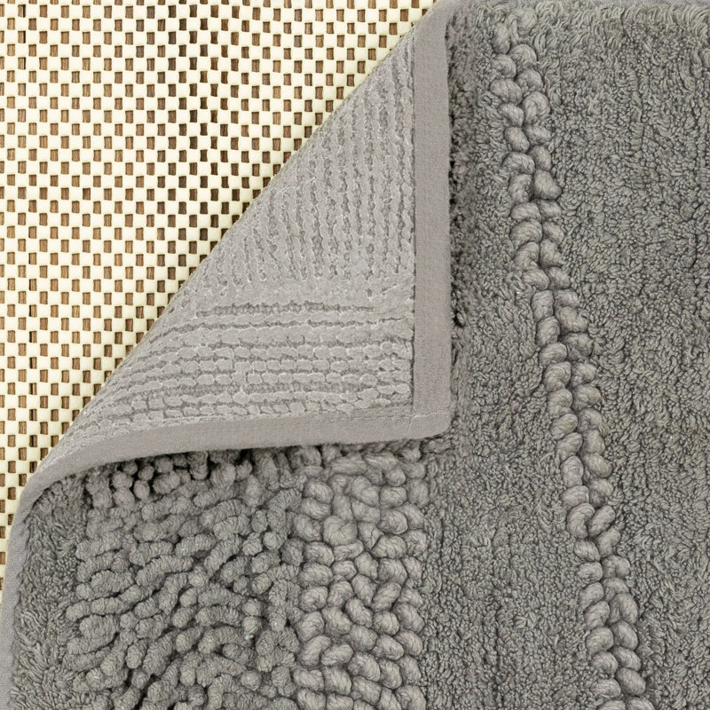 Tapis de bain lavable à la machine antidérapant Laverne, L 24 po x L 60 po, Gris froid
