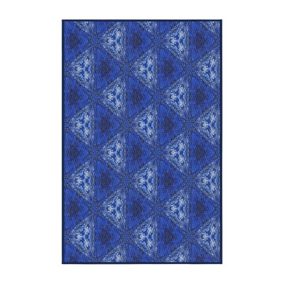 Tapis de zone bleue à motifs