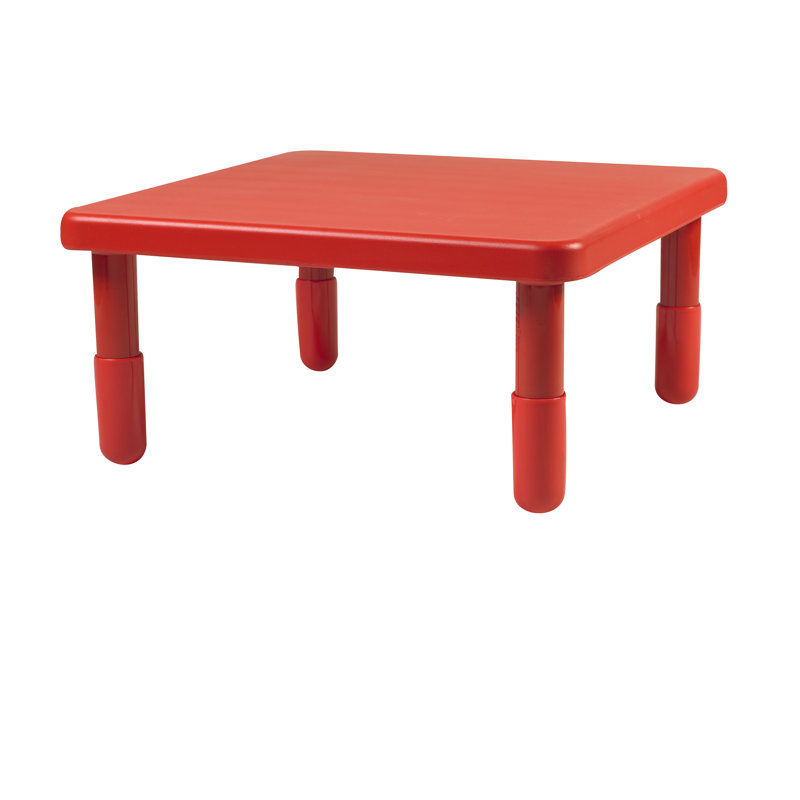 Table carrée, Rouge pomme d'amour, 22 po
