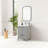 Guerra 24 In. Single Sink Freestanding Bathroom Vanity In Imperial Gray With Carrara Quartz Top