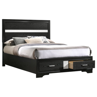 Urbana Black Full Storage Panel Bed