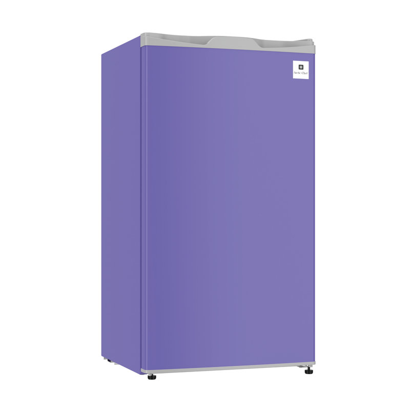 Arctic Chef 3.2 Cu. Ft. Compact Refrigerator with Chiller Freezer Section, Adjustable Thermostat, Glass Shelves, Can Dispenser, Reversible Door, Purple