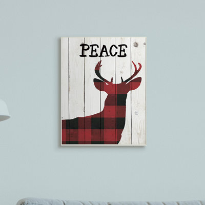 « Checker rustic Peace » par Andi Metz, reproduction d’art