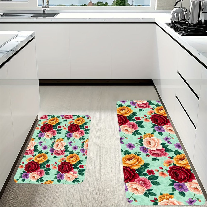 Ensemble de tapis de jardin en flanelle 2 pièces