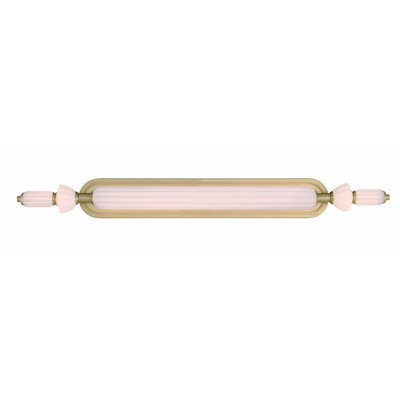 Lansdowne, Vanity, 39", Polished Nickel, Opal Glass