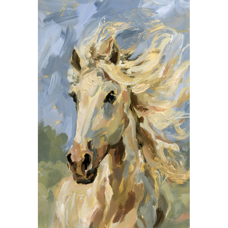 Palomino In The Wind II by Victoria Barnes - Wrapped Canvas Print, 46 cm H x 30 cm W