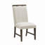 Ensemble de salle à manger 7 pièces table extensible avec 6 chaises d'appoint beige rembourré confort durable table d'appoint en métal meubles en bois-1688013704