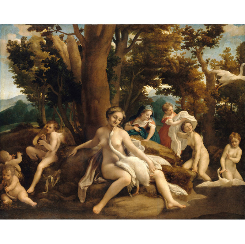 Leda with the Swan, 14'' H x 18'' W