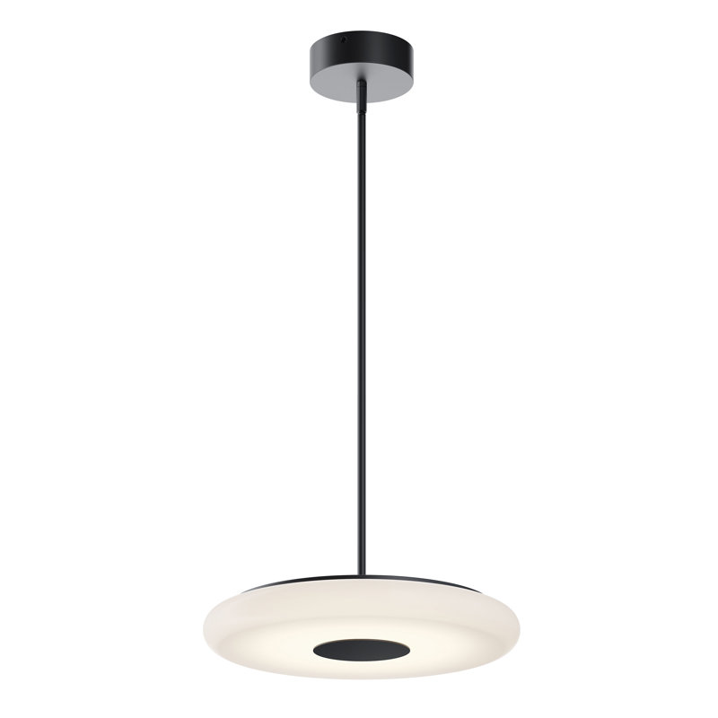 Luminaire suspendu 18 po à DEL June, 30 W, noir, Noir
