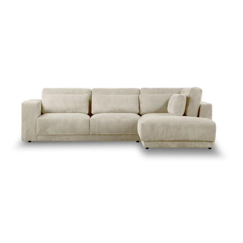 Kynston 4 Seater Sofa & Chaise, Beach, Right Hand Facing