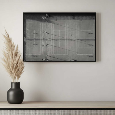 Grey Tennis Court At Sunrise by Garima Dhawan Canvas Photographic Print