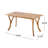 Outdoor 59 Inch Rectangular Solid Wood Table Dining Table,Teak Finish
