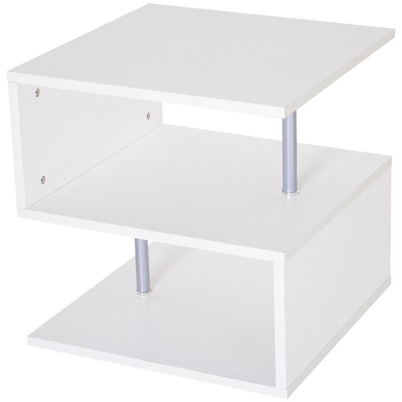 Mote End Table, White, 19.75" H x 19.75" L x 19.75" W Duplicate