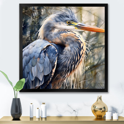 «Graceful Heron Waterbird II», reproduction sur toile