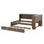 Lit de jour avec tablettes de rangement, USB, DEL et lit gigogne-1313345410