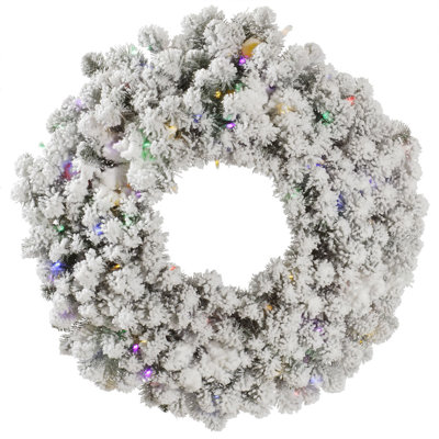 Artificial Flocked Kodiak Spruce Wreath