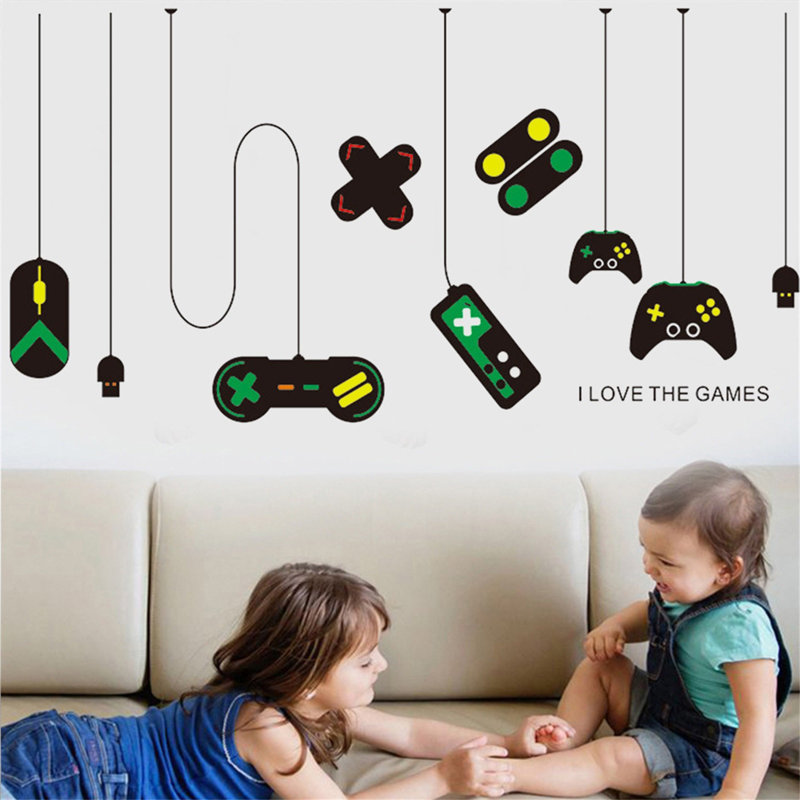 Ensemble d'autocollants muraux pour salle de jeux