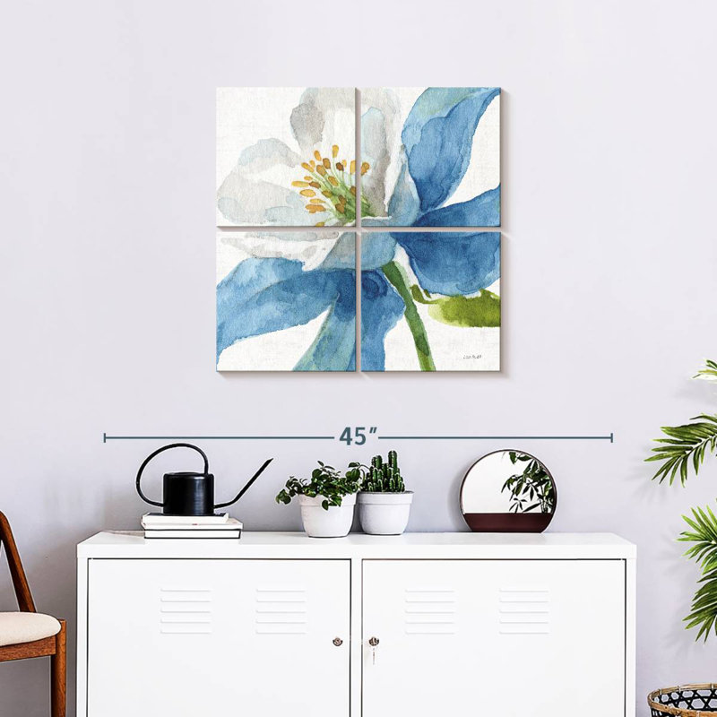 Jardin Harnek bleu et vert VI, H 26 po x l 26 po
