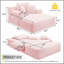 Luxueuse chaise longue en velours côtelé moelleux avec 3 coussins, canapé-lit convertible avec poche de rangement, conception sans cadre et mousse de compression pour les petits espaces, salon, appartement, rose bébé-2045143852